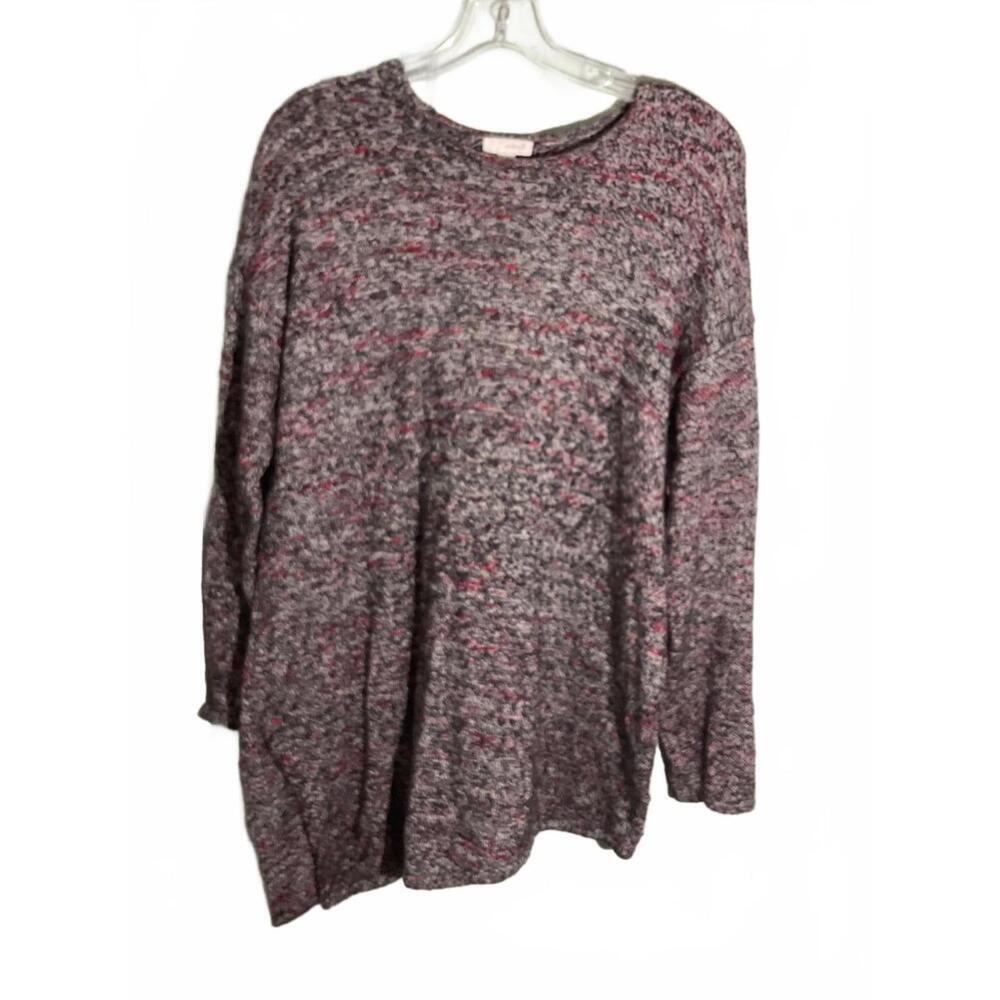 J. Jill Cozy Asymmetrical Wool/Cashmere Blend Knit Sweater Medium Petite